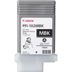 Cartridge Canon PFI-102MBK, matná čierna (matte black)